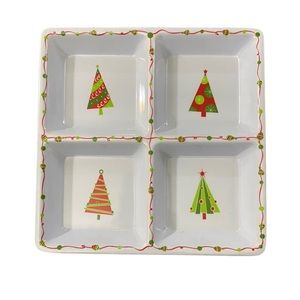 Melamine 4 compartment square plate